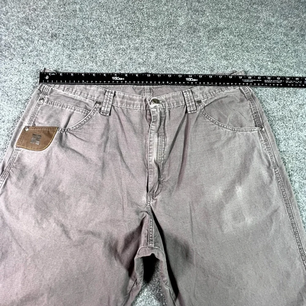 Wrangler Riggs Workwear Technician Pants Men 40x32 Gray Ripstop Straight Utility